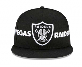 NFL Las Vegas Raiders New Era Black Doubled 9FIFTY Snapback Hat 2114