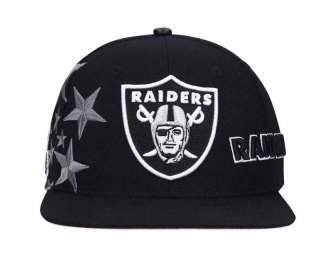 NFL Las Vegas Raiders Pro Standard Black Stars Snapback Hat 2121