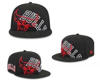 NBA Chicago Bulls New Era Black Game Day Hollow Logo Mashup 9FIFTY Snapback Hat 2274