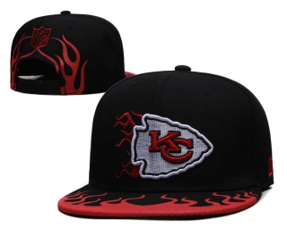 NFL Kansas City Chiefs New Era Black Red Rally Drive Flames 9FIFTY Snapback Hat 6055