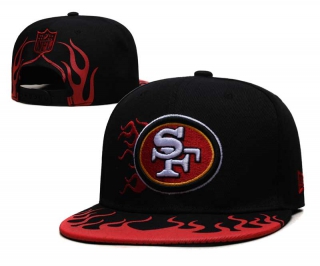 NFL San Francisco 49ers New Era Black Red Rally Drive Flames 9FIFTY Snapback Hat 6059
