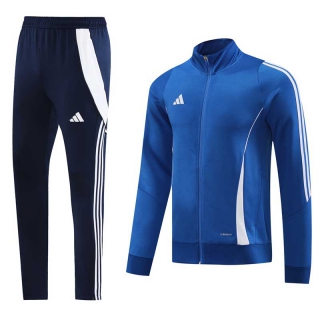Men's Adidas Athletic Full Zip Jacket Sweatsuits Light Blue Navy