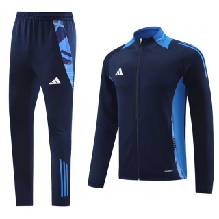 Men's Adidas Athletic Full Zip Jacket Sweatsuits Navy Blue