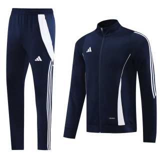 Men's Adidas Athletic Full Zip Jacket Sweatsuits Navy White