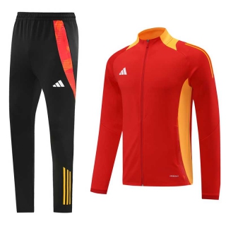 Men's Adidas Athletic Full Zip Jacket Sweatsuits Red Black
