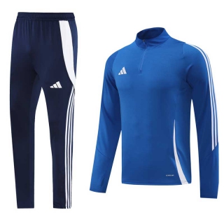 Men's Adidas Athletic Half Zip Jacket Sweatsuits Royal Navy