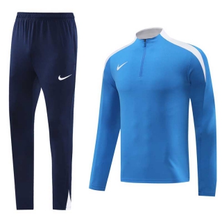 Men's Nike Athletic Half Zip Jacket Sweatsuits Blue Navy