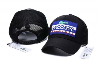 Wholesale Lacoste Curved Brim Trucker Snapback Hats Black 7020