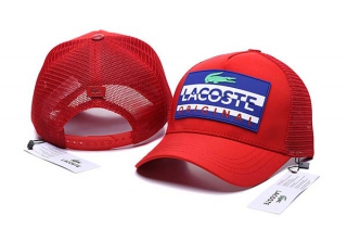 Wholesale Lacoste Curved Brim Trucker Snapback Hats Red 7022
