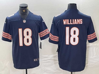 Men's NFL Chicago Bears #18 Caleb Williams Nike Navy 2024 NFL Draft Jersey
