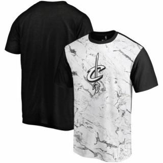Men's NBA Cleveland Cavaliers Marble Sublimated T-Shirt WhiteBlack