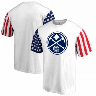 Men's NBA Denver Nuggets Fanatics Branded Stars & Stripes T-Shirt White