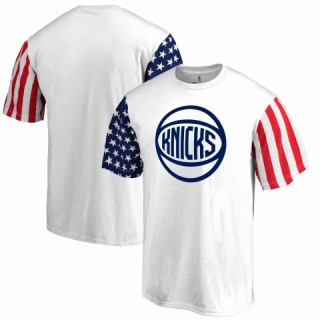 Men's NBA New York Knicks Fanatics Branded Stars & Stripes T-Shirt White