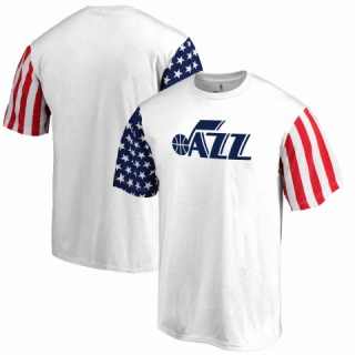Men's NBA Utah Jazz Fanatics Branded Stars & Stripes T-Shirt - White