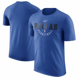 Men's Dallas Mavericks Blue Nike Practice Performance T-Shirt