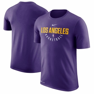 Men's Los Angeles Lakers Purple Nike Practice Performance T-Shirt
