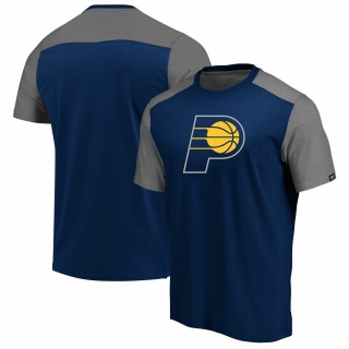 Men's NBA Indiana Pacers Fanatics Branded Iconic Blocked T-Shirt – NavyHeathered Gray