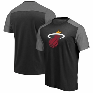 Men's NBA Miami Heat Fanatics Branded Iconic Blocked T-Shirt – BlackHeathered Gray