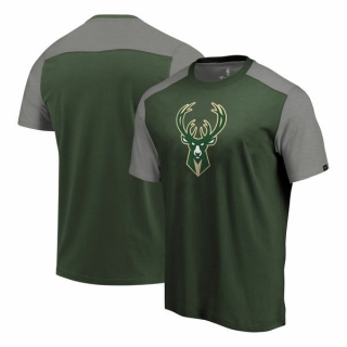 Men's NBA Milwaukee Bucks Fanatics Branded Big & Tall Iconic T-Shirt – Hunter GreenHeathered Gray