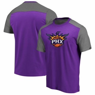 Men's NBA Phoenix Suns Fanatics Branded Iconic Blocked T-Shirt – PurpleHeathered Gray