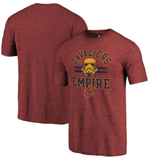 Men's NBA Fanatics Branded Cleveland Cavaliers Cardinal Star Wars Empire Tri-Blend T-Shirt