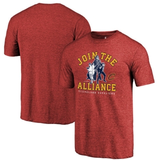 Men's NBA Fanatics Branded Cleveland Cavaliers Wine Star Wars Alliance Tri-Blend T-Shirt