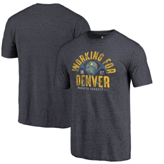 Men's NBA Fanatics Branded Denver Nuggets Navy Working for Denver Hometown Collection Tri-Blend T-Shirt