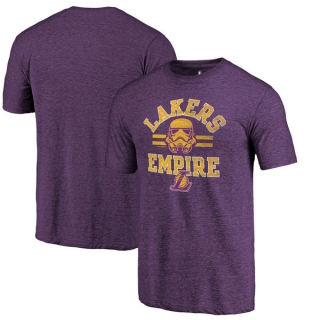 Men's NBA Fanatics Branded Los Angeles Lakers Purple Star Wars Empire Tri-Blend T-Shirt