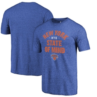 Men's NBA Fanatics Branded New York Knicks Royal New York State Hometown Collection Tri-Blend T-Shirt