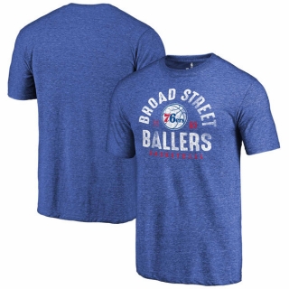 Men's NBA Fanatics Branded Philadelphia 76ers Royal Ballers Hometown Collection Tri-Blend T-Shirt