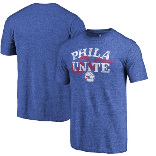 Men's NBA Fanatics Branded Philadelphia 76ers Royal Hometown Collection Join Or Die Tri-Blend T-Shirt