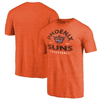 Men's NBA Fanatics Branded Phoenix Suns Orange Vintage Arch Tri-Blend T-Shirt (2)