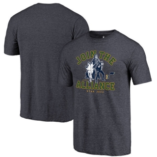 Men's NBA Fanatics Branded Utah Jazz Navy Star Wars Alliance Tri-Blend T-Shirt