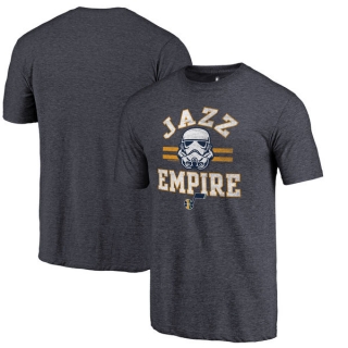 Men's NBA Fanatics Branded Utah Jazz Navy Star Wars Empire Tri-Blend T-Shirt