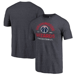 Men's NBA Fanatics Branded Washington Wizards Navy Vintage Arch Tri-Blend T-Shirt