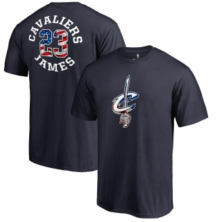 Men's LeBron James Cleveland Cavaliers Fanatics Branded Banner Wave Name & Number T-Shirt – Navy