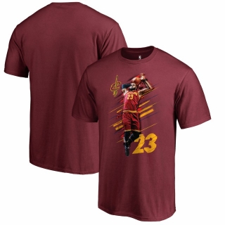 Men's LeBron James Cleveland Cavaliers Fanatics Branded Fade Away T-Shirt - Wine