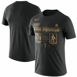 Men's Cleveland Cavaliers VS Golden State Warriors Nike 2018 NBA Finals Bound Dueling Head To Head T-Shirt – Black