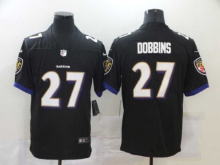 Men's NFL Baltimore Ravens #27 J.K. Dobbins Nike Black Jersey (2)