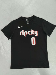 Men's NBA Portland Trail Blazers Damian Lillard 2022 Black T-Shirts (1)