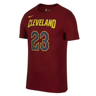 Men's NBA Cleveland Cavaliers LeBron James 2022 Red T-Shirts (4)