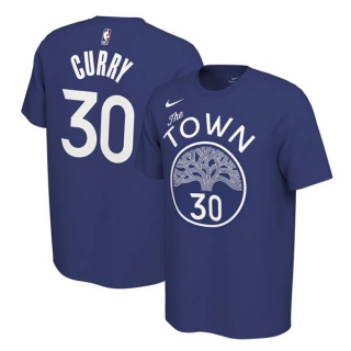 Men's NBA Golden State Warriors Stephen Curry 2022 Blue T-Shirts (8)