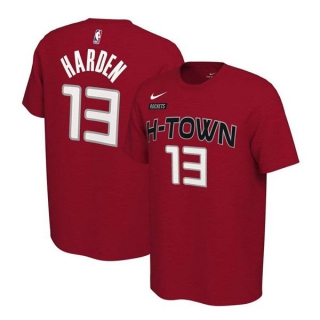 Men's NBA Houston Rockets James Harden 2022 Red T-Shirts (4)