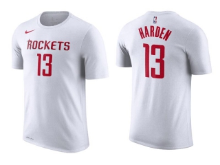 Men's NBA Houston Rockets James Harden 2022 White T-Shirts (5)
