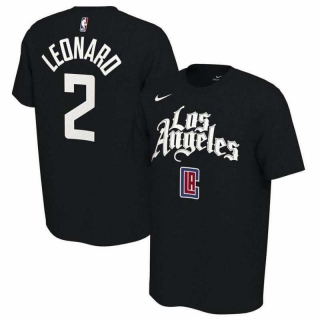 Men's NBA Los Angeles Clippers Kawhi Leonard 2022 Black T-Shirts (2)