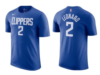 Men's NBA Los Angeles Clippers Kawhi Leonard 2022 Blue T-Shirts (3)