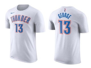 Men's NBA Oklahoma City Thunder Paul George 2022 White T-Shirts (3)
