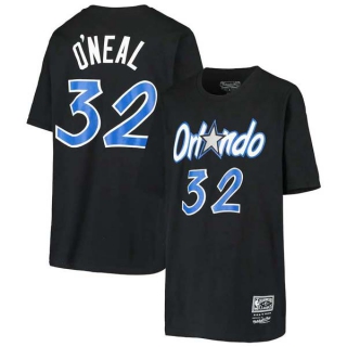 Men's NBA Orlando Magic Shaquille O'Neal 2022 Black T-Shirts (1)