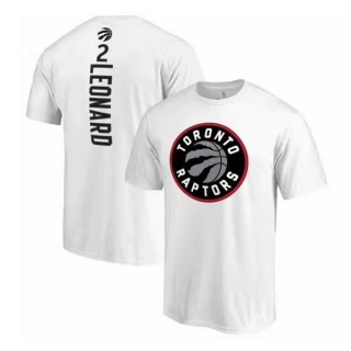Men's NBA Toronto Raptors Kawhi Leonard 2022 White T-Shirts (1)