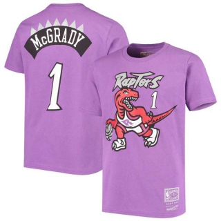 Men's NBA Toronto Raptors Tracy McGrady 2022 Purple T-Shirts (2)